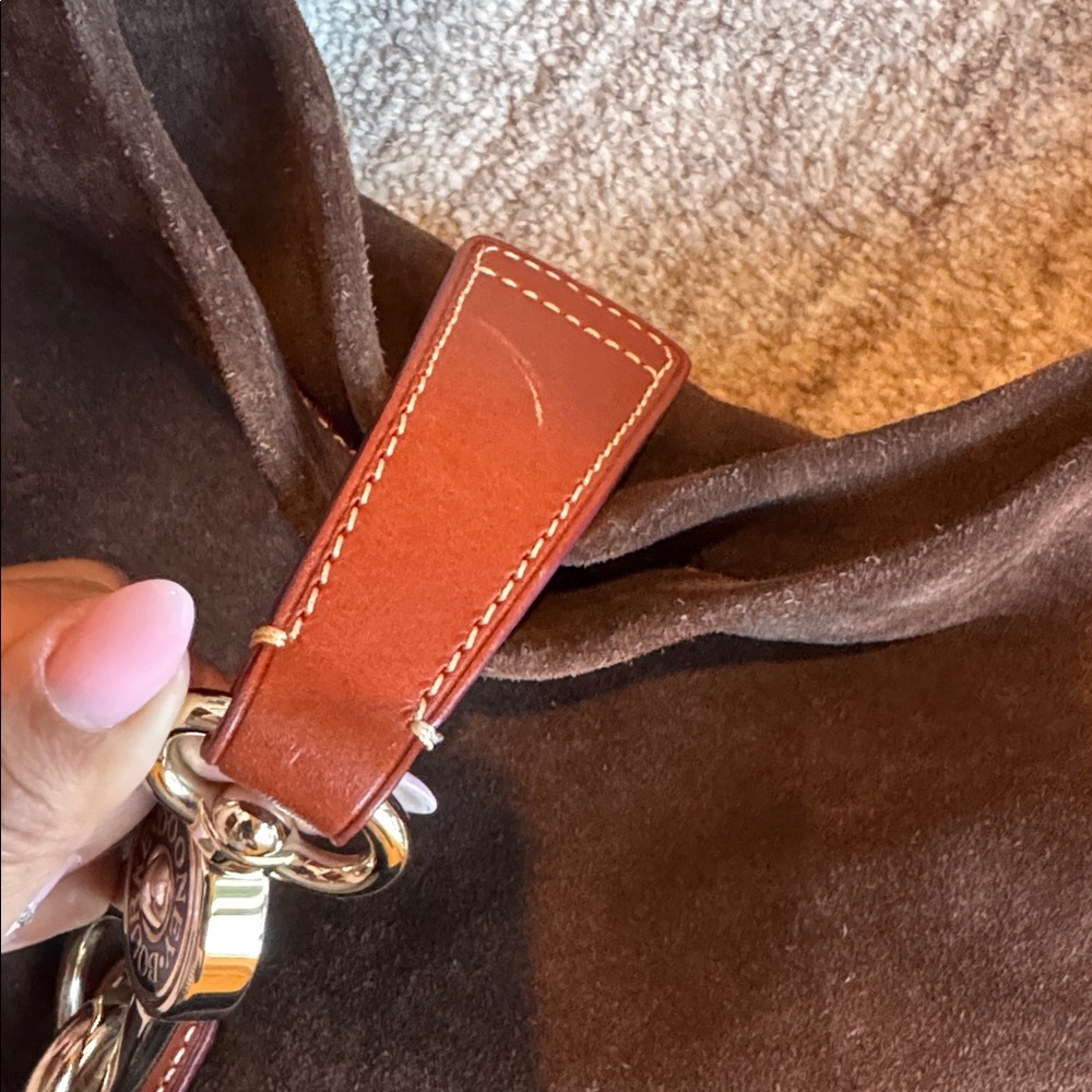 Dooney Bourke cocoa suede hadbag - Picture 8 of 12